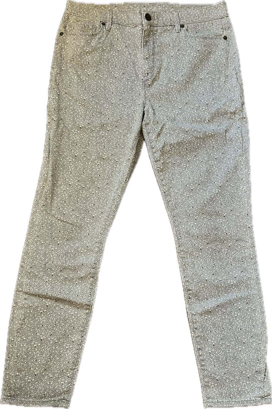 Ann Taylor Loft Ankle Jeans Blue Floral 30/10 Straight Leg Cottagecore Girly